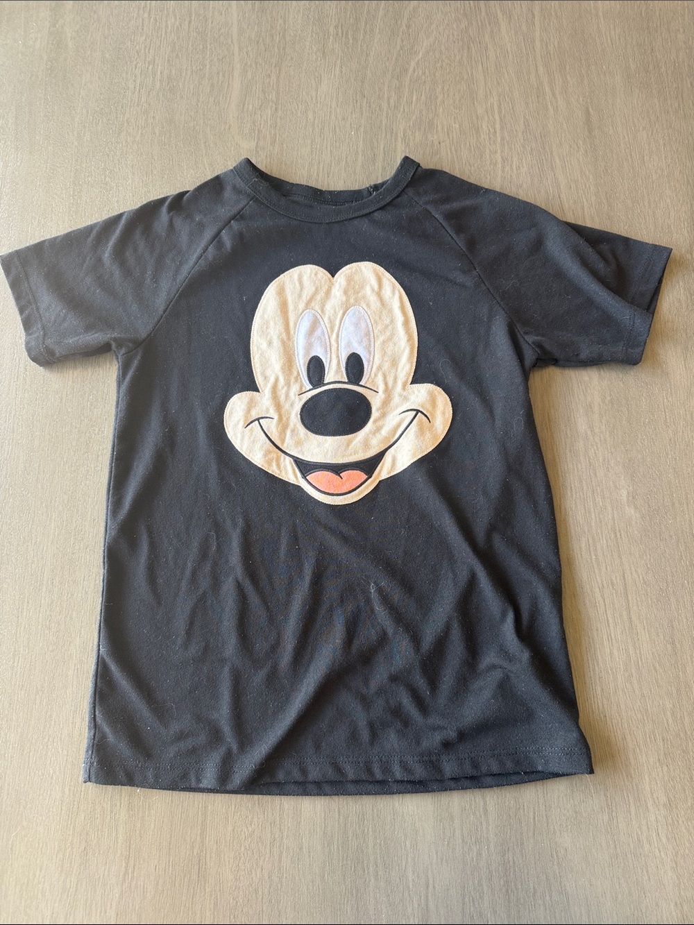 Disney Black Tee with Large Mickey Face Graphic
